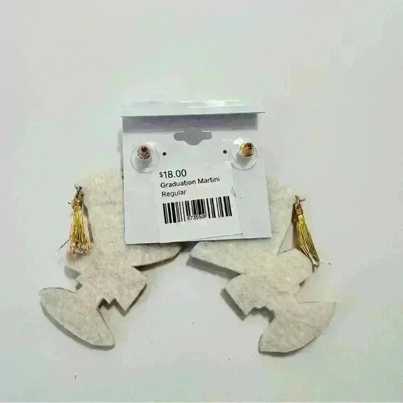 Martini Glass Graduation Earrings - Picture 2 of 2